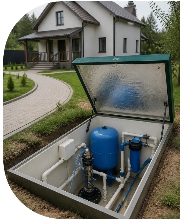 Автономное водоснабжение дома в Новокузнецке от 154110 р. | АПаруса-Нвк