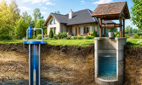 Автономное водоснабжение загородного дома Новокузнецк: скважина или колодец 